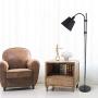 CO-Z Floor Task Lamp with Gooseneck Adjustable, Rustic Standing Reading Lamps with Black Fabric Shade, 64 Modern Floor Lamp for Living Room Bedroom Reading Office Farmhouse, UL.