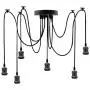 EmyTock Lighting Industrial Cluster 6 Way Pendant Light Fittings, Loft Bar Triple Hanging Pendant Ceiling Lights with Adjustable 200cm Wires for Kitchen Island Living Room Dining Room Black EmyTock Lighting Industrial Cluster 6 Way Pendant Light Fittings, Loft Bar Triple Hanging Pendant Ceiling Lights with Adjustable 200cm Wires for Kitchen Island Living Room Dining Room Black