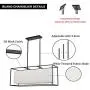 Vinsniv Modern Rectangular Linear Dining Room Kitchen Island Billiard Room Chandelier 35.43''L Light, White Fabric Shade, Adjustable Pendant Ceiling Hanging Lighting, Black Metal, 5-Light E26 005