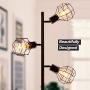 Brightech Robin - Industrial Tree Floor Lamp with 3 Cage Heads & Vintage Edison Bulbs - Rustic, Farmhouse Pole Light for Living Rooms - Free Standing LED Lighting for Bedroom - Black Brightech Robin - Industrial Tree Floor Lamp with 3 Cage Heads & Vintage Edison Bulbs - Rustic, Farmhouse Pole Light for Living Rooms - Free Standing LED Lighting for Bedroom - Black