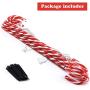 SUNYPLAY Christmas Candy Cane Pathway Marker Lights,10 Pack Outdoor Decoration Lights for Holiday Walkway Patio Garden.