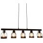 OYIPRO Industrial Kitchen Island Light, 5 Lights Pendant Light Metal Wire Cage Hanging Lamp Rustic Ceiling Light Fixture E26 Socket