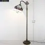 Tiffany Style Reading Floor Lamp Lighting W12H64 Inch Green Stained Glass Liaison Lampshade Antique Adjustable Arched Base S160G WERFACTORY LAMPS Living Room Bedroom Beside Table Girlfriend Lover Gift