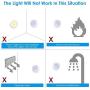 AMIR Upgraded Motion Sensor Light, Cordless Battery-Powered LED Night Light, Stick-Anywhere Closet Lights Stair Lights, Safe Lights for Hallway, Bathroom, Bedroom, Kitchen (Warm White - Pack of 6)