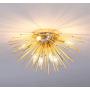 Dellemade Sputnik Chandelier, 8-Light Flush Mount Ceiling Light for Bedroom, Living Room, Dining Room, Office (Gold)