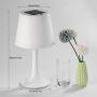 Solar Table Lamp Outdoor Indoor for Living Room Bedroom Patio Modern Decorative Solar Bedside Desk Lamp 2 Lighting Mode White