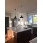 Pendant Lights, Lika Industrial Barn Ceiling Light Fixtures Black Hanging Pendant Lighting for Kitchen Island, Dining Room, Foyer (Black and Hemispheres(Three Pack-Save$14.95))