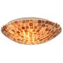 Tiffany Ceiling Lights, Artzone Handcrafted Tiffany Ceiling Light Fixture, Stained Glass Ceiling Light for Foyer, Living Room, Dining Room, Bedroom, Bathroom - 12'' Natural Shell Lampshade