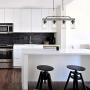 Mason Jar Chandelier, Kitchen Island Lighting in Rustic Faux Wood, Farmhouse Lighting for Dining Room, 30'' x 3.9'' x 19.5''