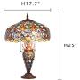 Tiffany Lighting Lamp, Capulina Handcrafted 17.7'' Tiffany Glass Lamp Shades, Tiffany Lamps for Bedrooms, Tiffany Lamp, Stained Glass Lamp, Stained Glass Desk Lamp - Gothic Stained Glass Style