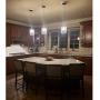TFCFL 2 Pack Crystal Pendant Light, Modern Adjustable Metal Ceiling Hanging Light Fixture with Long Cord Chrome Finish for Kitchen Dining Room Bedroom