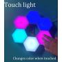 Remote Control Hexagonal Wall Colorful Light, Modular Touch Sensitive Lights with USB Power, Creative Geometry Assembly LED Night Light Suitable for Iiving Room, Bedrooms, DIY Lovers, Gifts (10)