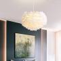 White Feather Ceiling Pendant Light Shade, CraftThink Ceiling Lamps 15.75 inch/40cm 1 Light E27 110V for Childrens Room Living Room, Bedrooms, Best Gift for Children, Kids White-(Bulb Not Included)