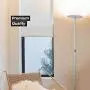 Brightech Sky Flux - Bright LED Torchiere Floor Lamp, for Your Living Room and Office - Halogen Lamp Alternative with 3 Light Options Incl. Daylight - Dimmable Modern Uplight - White