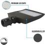 LEDMyplace 150 Watt LED Parking Lot Light - 5700K - Replaces 400W Halide - LED Shoebox/Pole Lights - Adjustable Mount Street Light, 19600 Lumens, IP65, Black, UL, CUL, DLC, CE, ROHS Approved