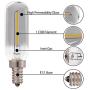 Genixgreen T6 LED Light Bulbs 1W (10W Equivalent) Daylight 4000K Smoke Grey Glass Finishing E12 Candelabra Edison Bulb T25 LED Lamp for Living Room Bedroom Kitchen 100lm CRI 90 Not-Dimmable 5 Pack