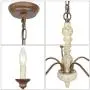 Derksic 5-Light French Country Chandelier Rustic Imitation Wood Farmhouse Chandelier for Dining Room Living Room Bedroom Kitchen Stairway