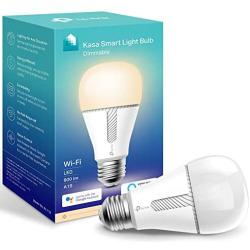 Kasa Smart KL110 Light Bulb, LED Smart Wi-Fi Alexa Bulbs works with Alexa and Google Home, A19 Dimmable, 2.4Ghz, No Hub Required, 800LM Soft White (2700K), 10W (60W Equivalent)