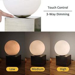 Nocolliny Modern Dimmable Touch LED Brass Table Lamp for Bedroom, Living Room