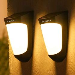 QWOO Decor Solar Lights Outdoor, Front Door Wall Light IP64 Waterproof Dust to Dawn Security Lights for Outdoors House Door Lights(2 Packs)