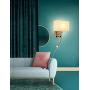 Liylan Modern Bedroom Led Wall Light , Hard-Wired Bedside Wall Sconce Reading Lamp with USB Port , Hotel Wall Mount Lighting Fixtures 3W 3000K Brushed Nickel Color