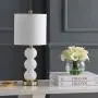 JONATHAN Y JYL1021A February 21'' Glass/Metal LED Lamp Contemporary for Bedroom,Living Room,Office,College Dorm,Coffee Table,Bookcase, White/Brass Gold JONATHAN Y JYL1021A February 21'' Glass/Metal LED Lamp Contemporary for Bedroom,Living Room,Office,College Dorm,Coffee Table,Bookcase, White/Brass Gold
