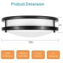 Drosbey 36W Ceiling Light Fixture, 13in Flush Mount Light Fixture, LED Ceiling Lamp for Bathroom, Bedroom, Kitchen, Laundry Room, Garage, Super Bright 3200 Lumens, 5000K Daylight White