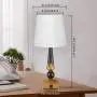 21''H Large Size Heavy-Duty Table Lamp with 2 USB Ports, Eye-Caring Touch Control 3-Way Dimmable Desk Lamp, for Nightstand, Living Room, Bedside (Bulb Included) DIY Shade