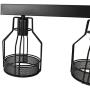 OYIPRO Industrial Kitchen Island Light, 5 Lights Pendant Light Metal Wire Cage Hanging Lamp Rustic Ceiling Light Fixture E26 Socket