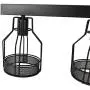 OYIPRO Industrial Kitchen Island Light, 5 Lights Pendant Light Metal Wire Cage Hanging Lamp Rustic Ceiling Light Fixture E26 Socket