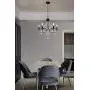 MIPAWS 6-Light Black Farmhouse Crystal Chandelier 23.6 Inch, Modern Industrial Style Ceiling Lighting Fixture, Pendant Light for Dining Room Foyer, Living Room, Kitchen Island, Bedroom