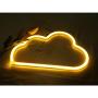 Cloud Neon Light, Cute Neon Cloud Sign, Battery or USB Powered Night Light as Wall Decor for Kids Room, Bedroom, Festival, Party (Yellow)