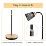 Floor Lamps with Unique Cut-Out Shade Simple Standing Light Rustic Standing Reading Lamps for Living Room Bedroom Office Farmhouse