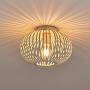 YLONG-ZS Industrial Ceiling Light Fixture Semi-Flush Mount for Dining Room, Bedroom, Cafe, Bar, Corridor, Hallway, Entryway, Passway,White Finish