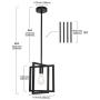 ELUZE One Light Mini Pendant Lighting , Modern Chandeliers Black Finish Foyer Light Adjustable Height，Dining Room Lighting Fixtures Hanging，Living Room Light，Kitchen Light