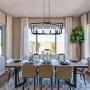 GEPOW Chandelier for Dining Room, Modern Black Wrought Iron Kitchen Island Lighting