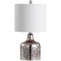 JONATHAN Y JYL1036B Gemma 19'' Glass Bell LED Lamp Coastal,for Bedroom, Living Room, Office, College Dorm, Coffee Table, Bookcase, Chrome