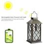 Solar Lantern, Outdoor Garden Hanging Lanterns,Set of 2,Waterproof LED Flickering Flameless Candle Mission Lights for Table,Outdoor,Party Decorative