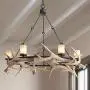 Antler Lodge Black Large Round Chandelier 36 3/4'' Wide Country Cottage Rustic LED Woven Deer Horn 6-Light Fixture for Dining Room House Island Entryway Bedroom Living Room - Franklin Iron Works