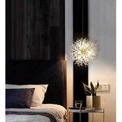 Dellemade DD00861 Plug in Sputnik Chandelier 8-Light Golden Luxurious Pendant Light for Bedroom, Living Room, Dining Room