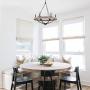 Farmhouse Rustic 6-Light Candle Wooden Chandelier, Cottage Wooden Iron Light Fixture Wood Pendant Ceiling Light for Dining Room, Living Room, Foyer, Hall, Restaurant - Burlywood
