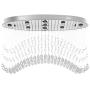 7PM W40'' Modern Wave Oval Chandelier, Raindrop Crystal Ceiling Light Fixture for Dining Room Kitchen Living Room