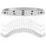 7PM W40'' Modern Wave Oval Chandelier, Raindrop Crystal Ceiling Light Fixture for Dining Room Kitchen Living Room
