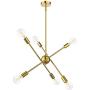 Rottogoon Sputnik Chandelier, 6 Lights Modern Chandelier, Pendant Lighting Ceiling Light Fixture for Hallway, Bar, Foyer, Living Room, Dining Room, Kitchen, Bedroom (Gold, Brushed Brass) Rottogoon Sputnik Chandelier, 6 Lights Modern Chandelier, Pendant Lighting Ceiling Light Fixture for Hallway, Bar, Foyer, Living Room, Dining Room, Kitchen, Bedroom (Gold, Brushed Brass)