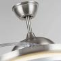 Southerns Lighting 42 Inch Invisible Ceiling Fan Light Fan Light Living Room Bedroom Dining Room Home Simple Modern Fan Chandelier with Electric Fan (Silver-04)