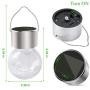 KIMI HOUSE 12 Pack Warm White Hanging Solar Powered LED Lights, Cracked Glass Ball Lights, Waterproof Outdoor Decorative Lanterns for Garden, Yard, Patio, Lawn, Party, Wedding