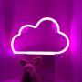 Neon Sign Cloud Lights Pink Wall Art Décor USB & Battery Powered LED Neon Night Light for Kids Bedroom,Dorm,Wedding Party Birthday Gifts Baby Nursery Lamp(YDF)