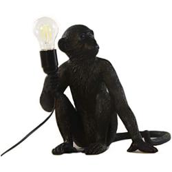 Monkey Table Lamp, LongTN LED Modern Desk Vintage Light, Resin Sitting Monkey Lighting Fixture for Living Room, Bedroom, Office, College Dorm,Bellhop