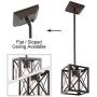 MELUCEE Industrial Pendant Lighting for Kitchen Island, Farmhouse Dining Room Light Rustic Chandelier Metal Oil Rubbed Bronze Finish 1-Light with Clear Glass Shade