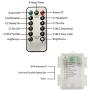HOME RIGHT Christmas Snowflake String Lights, 20Ft 40 LED Decorative Waterproof Remote Control Battery Powered String Light for Indoor Outdoor Garden Patio Yard Camping Halloween Holiday White